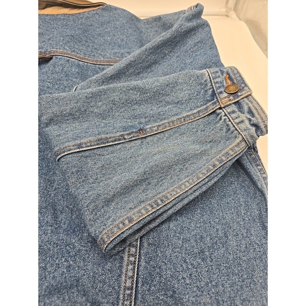 Vintage‎ St Johns Bay Denim Jacket Trucker Jean Coat Retro 90s Leather L - Picture 10 of 12